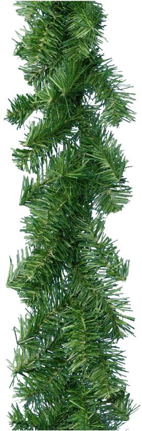Groene guirlande in dennenlook, 270 x 9,5 cm, met 180 tips van PVC