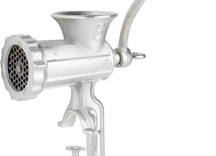 Handmatige vleesmolen maat 8 van gietijzer met roestvrijstalen mes - MBDeals.nl