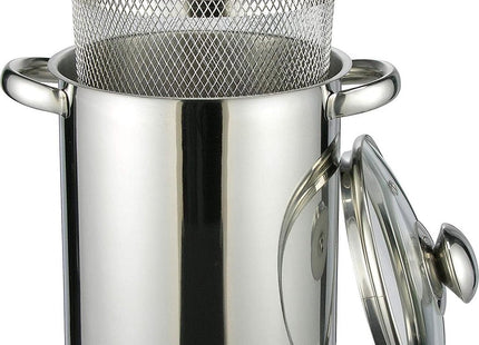 Haushalt - Aspergepan - 4 Liter Inhoud - RVS - Met Glazen Deksel en Inzetstuk - MBDeals.nl