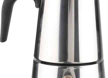 Haushalt - Koffiemaker - Voor 2 Kopjes - Werkt op Gas en Keramische kookplaten - RVS - MBDeals.nl