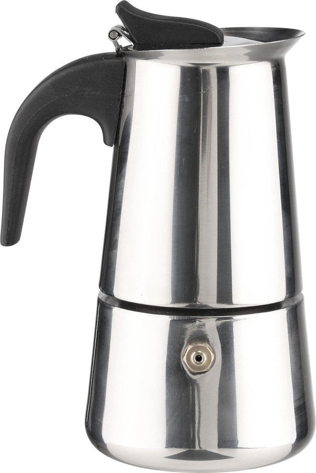 Haushalt - Koffiemaker - Voor 2 Kopjes - Werkt op Gas en Keramische kookplaten - RVS - MBDeals.nl