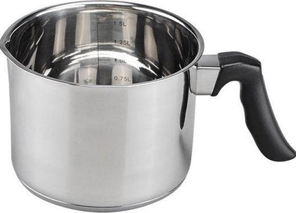 Haushalt - Melk Kookpannetje - RVS - Drielaagse Capsule Thermobodem - Vaatwasmachine Bestendig - MBDeals.nl
