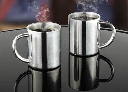 Haushalt - Thermobekers - RVS - 2 Stuks - Vaatwasmachine Bestendig - MBDeals.nl
