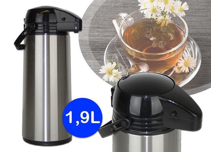 Haushalt - Thermoskan - 1,9 Liter - RVS - 5 Uur Warm - MBDeals.nl