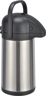 Haushalt dubbelwandige thermoskan met pomp 2,2 liter, rvs zilver