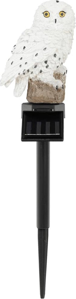 Haushalt - Tuinlamp Uil - Polyresin en Kunststof - Werkt op Zonne - energie - 15 X 45 Cm - MBDeals.nl