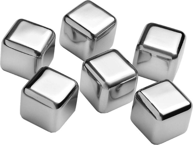 Haushalt - Whiskey Ijsblokjes - RVS - 2,7 X 2,7 X 2,7 Cm - 8 Stuks - MBDeals.nl