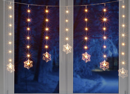 Hi - Lichtgordijn - 140cm - Sneeuwvlok Design - Voor Binnen Gebruik - MBDeals.nl
