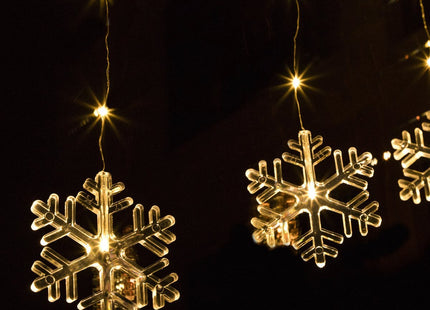 Hi - Lichtgordijn - 140cm - Sneeuwvlok Design - Voor Binnen Gebruik - MBDeals.nl