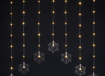 Hi - Lichtgordijn - 140cm - Sneeuwvlok Design - Voor Binnen Gebruik - MBDeals.nl