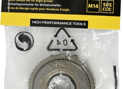 Hofftech snelspanmoer M14 voor haakse slijpers, schijven 115 tot 230 mm - MBDeals.nl