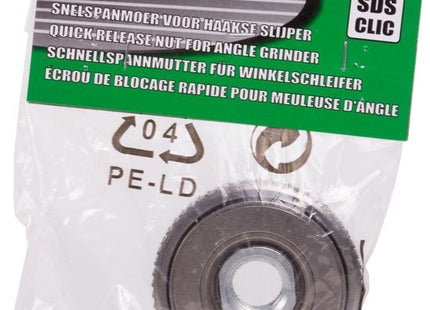Hofftech snelspanmoer M14 voor haakse slijpers, schijven 115 tot 230 mm - MBDeals.nl
