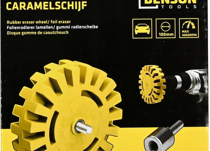 Hofftech - Stickerverwijderaar - Folieverwijderaar - Maximaal 4000 TPM - Veilig voor Ondergrond - Geschikt voor Boormachine - MBDeals.nl
