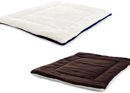Hondenbed van zacht polyester, maat M 50 x 35 x 2 cm, bruin en wasbaar - MBDeals.nl