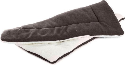 Hondenmand plat van stof 70 x 53 cm bruin-wit voor hond en kat - MBDeals.nl