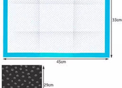 Hondentoilet training pads voor honden, 45 x 33 cm, blauw, 100 stuks - MBDeals.nl