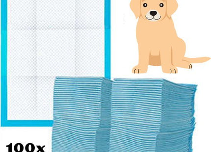 Hondentoilet training pads voor honden, 45 x 33 cm, blauw, 100 stuks - MBDeals.nl