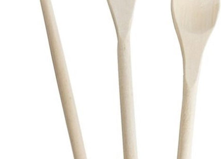Houten pollepels set van 3 stuks in 25, 30 en 35 cm, lichtbruin - MBDeals.nl