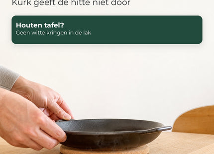 STEGGER pannenonderzetter kurk rond 16 cm, set van 4, hittebestendig tot 210 graden - foto 2