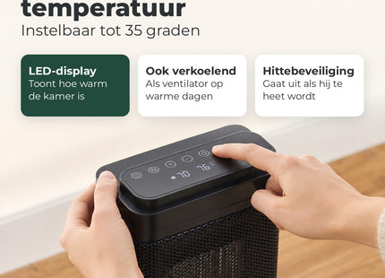 STEGGER roterende ventilatorkachel 1500 W met instelbare temperatuur - foto 4