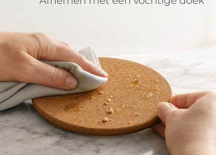 STEGGER pannenonderzetter kurk rond 16 cm, set van 4, hittebestendig tot 210 graden - foto 6