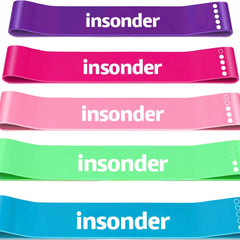Insonder - Weerstandbanden - Inclusief Ebook - 5 Verschillende Sterktes - 100% Natuurlijk Late - MBDeals.nl