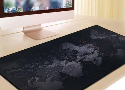 ISO Trade - Muismat - Antislip - Vloeistofafstotend - XXL Formaat 88 X 30cm - Wereldkaart Design - MBDeals.nl