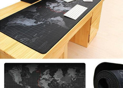 ISO Trade - Muismat - Antislip - Vloeistofafstotend - XXL Formaat 88 X 30cm - Wereldkaart Design - MBDeals.nl