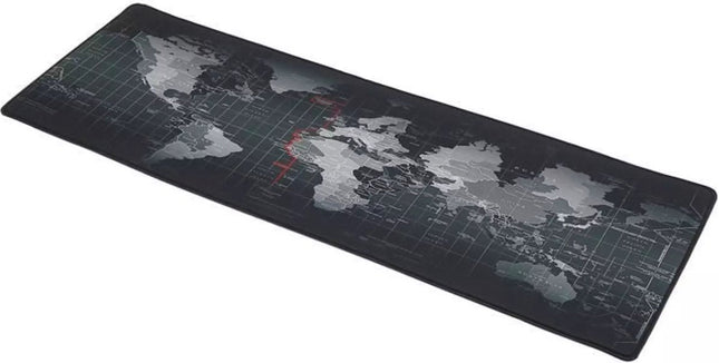 ISO Trade - Muismat - Antislip - Vloeistofafstotend - XXL Formaat 88 X 30cm - Wereldkaart Design - MBDeals.nl