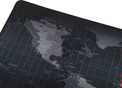 ISO Trade - Muismat - Antislip - Vloeistofafstotend - XXL Formaat 88 X 30cm - Wereldkaart Design - MBDeals.nl