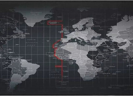 ISO Trade - Muismat - Antislip - Vloeistofafstotend - XXL Formaat 88 X 30cm - Wereldkaart Design - MBDeals.nl