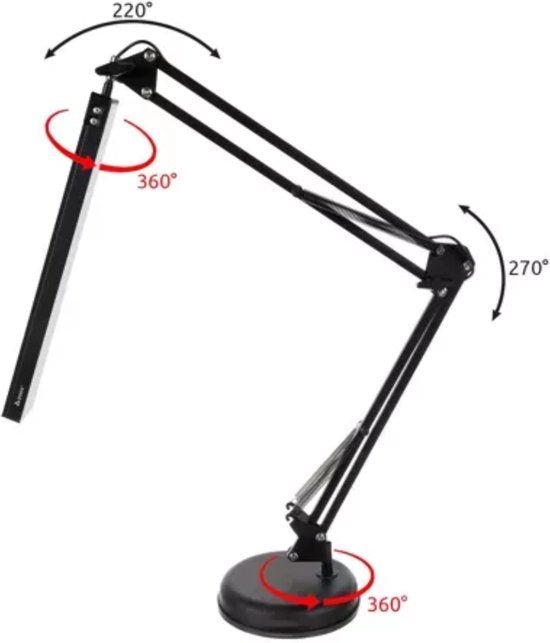 Izoxis - Bureaulamp - 2 - in - 1 Functie - Flexibel Ontwerp - USB - Aansluiting - MBDeals.nl