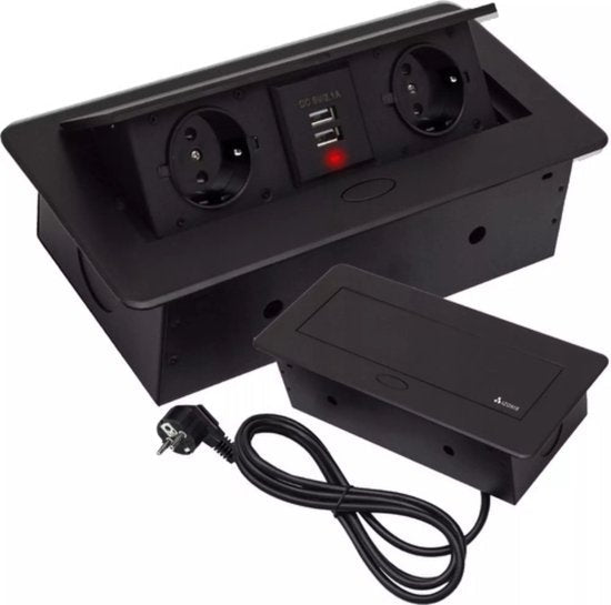 Izoxis - Inbouwbaar USB Stopcontact - Stijlvol Design - Geschikt voor Diverse Oppervlakken - MBDeals.nl