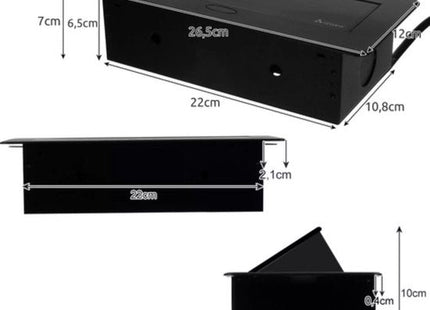 Izoxis - Inbouwbaar USB Stopcontact - Stijlvol Design - Geschikt voor Diverse Oppervlakken - MBDeals.nl
