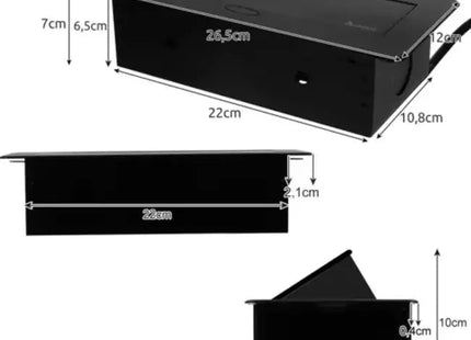Izoxis - Triple Stopcontact - Inbouwbaar - Stijlvolle Stroomoplossingen - Inklapbaar - MBDeals.nl