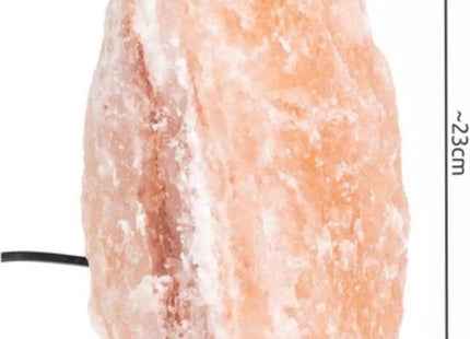 Izoxis zoutlamp met warm oranje licht, E14-lampje en snoerschakelaar, 12 x 23 cm - foto 5