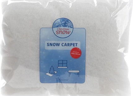 Sneeuwmat voor onder de kerstboom van wit polyester, 200 x 50 cm - foto 5