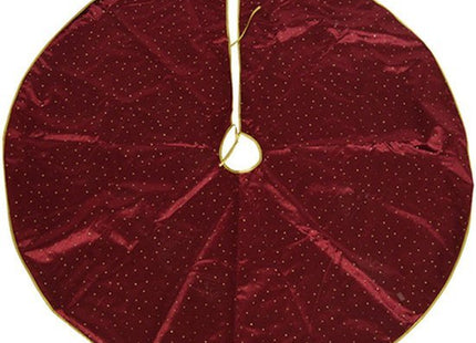 Kerstboomkleed rood met gouden sterren, rond, 120 cm doorsnede - foto 3