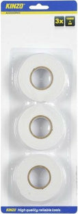 Kinzo - Dubbelzijdig Tape - Wit - 2 cm x 1.8 cm - Set van 3 Rollen - MBDeals.nl