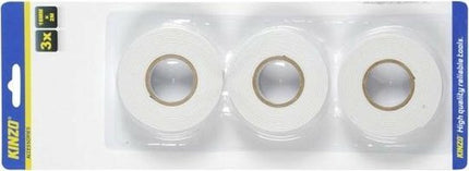 Kinzo - Dubbelzijdig Tape - Wit - 2 cm x 1.8 cm - Set van 3 Rollen - MBDeals.nl