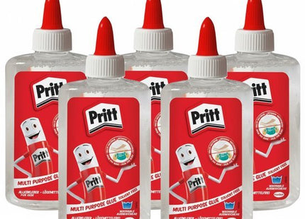 Knutsellijm transparant drogend met doseertuit, 5 flessen van 150 gram