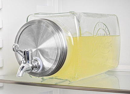 Koelkast drankdispenser van glas met tapkraan, 3,8 liter, 32,5 x 15 cm - foto 2