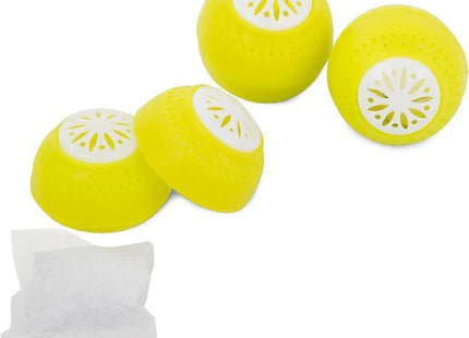 Koelkast geurvreter set van 3 vershoudballen met kaliummineralen in geel