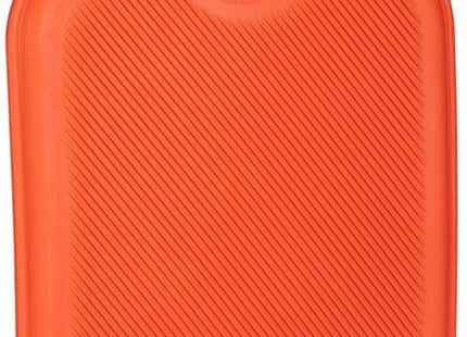 Warmwaterkruik 2 liter van natuurrubber met ribbels, rood