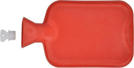 Warmwaterkruik 2 liter van natuurrubber met ribbels, rood - foto 5