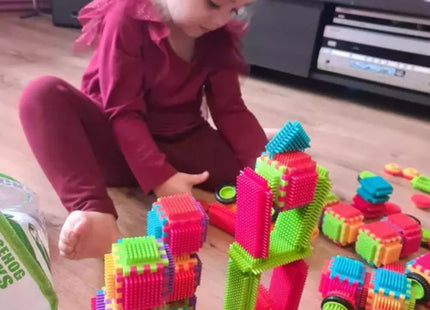 Kruzzel - Constructie Set - Hedgehog Blocks - 192 Stukken - Verschillende Vormen - Multicolor - MBDeals.nl