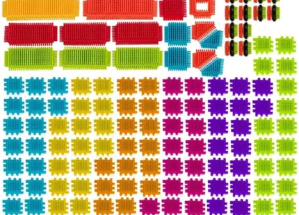 Kruzzel - Constructie Set - Hedgehog Blocks - 192 Stukken - Verschillende Vormen - Multicolor - MBDeals.nl