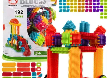 Kruzzel - Constructie Set - Hedgehog Blocks - 192 Stukken - Verschillende Vormen - Multicolor - MBDeals.nl