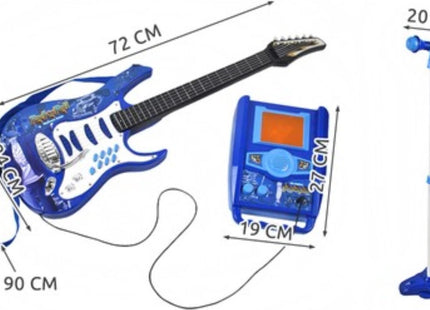 Kruzzel - Elektrische Kindergitaar - Met Microfoon en Versterker - Mp3 - ingang - Afmetingen 72 X 24 Cm - MBDeals.nl