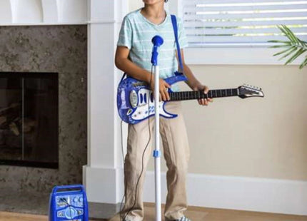Kruzzel - Elektrische Kindergitaar - Met Microfoon en Versterker - Mp3 - ingang - Afmetingen 72 X 24 Cm - MBDeals.nl
